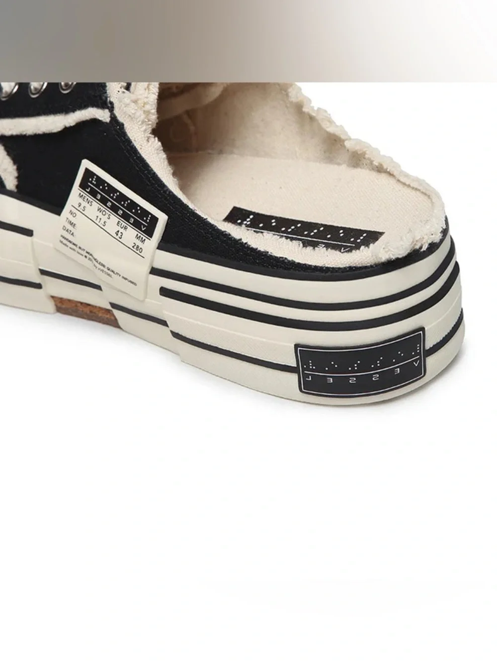 xvessel G.O.P. Slip-on Black women sneaker US7 (240cm)